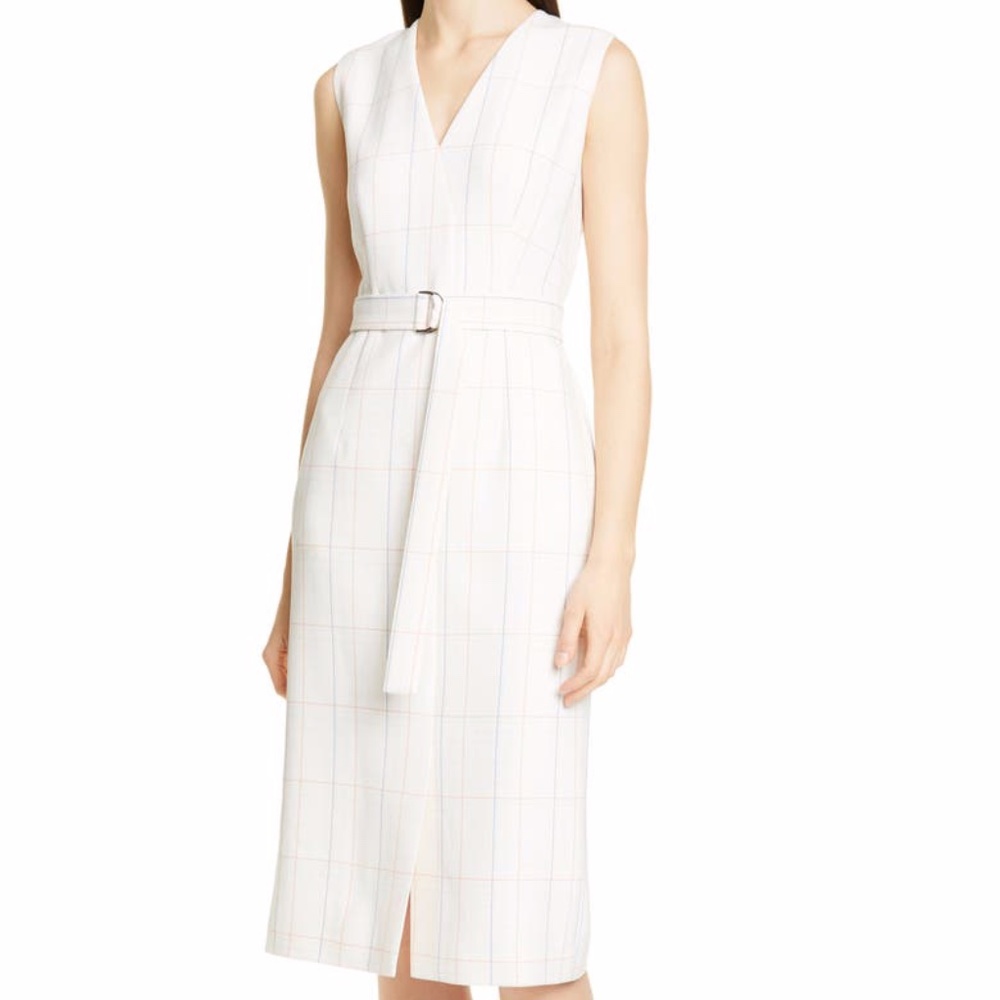 NWT Check Faux Wrap Dress - size 8